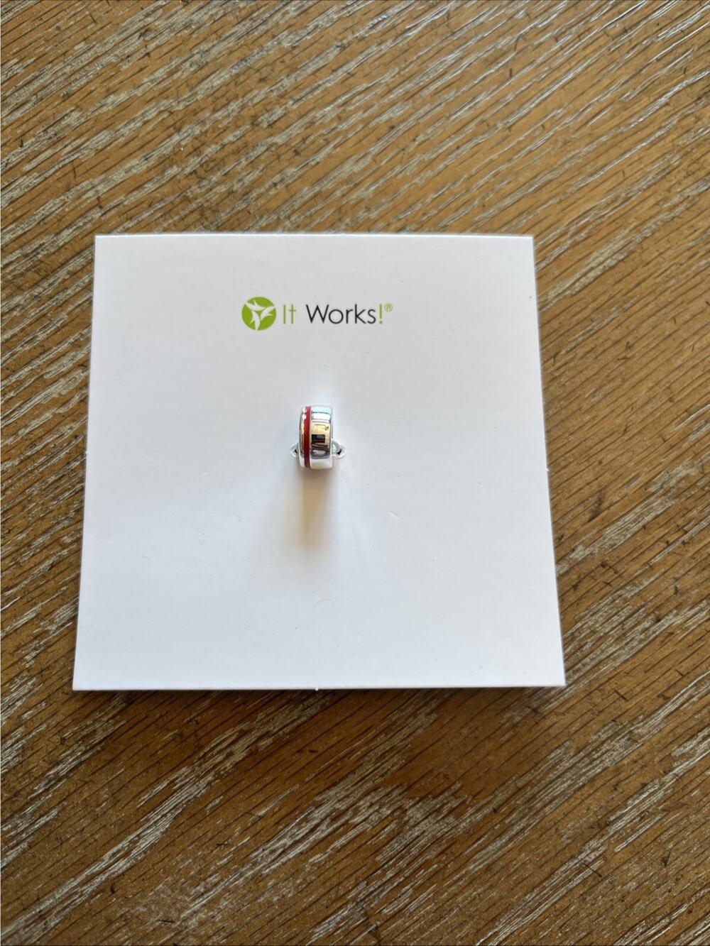 It Works! Recognition Charm Ruby Red Silver